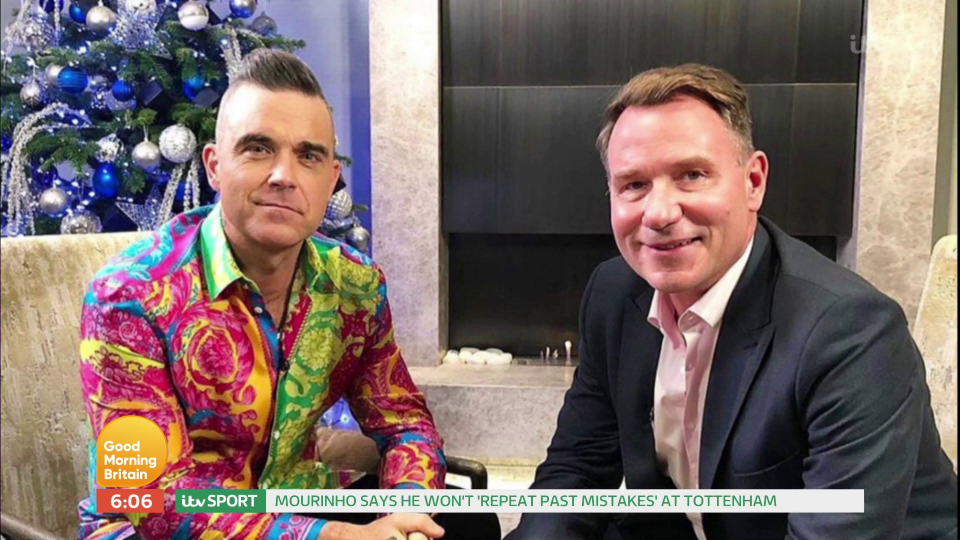  Robbie Williams told Good Morning Britain's Richard Arnold that his Botox has 'run out'