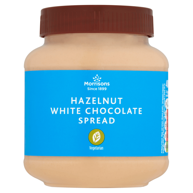 Morrisons' white chocolate hazelnut spread