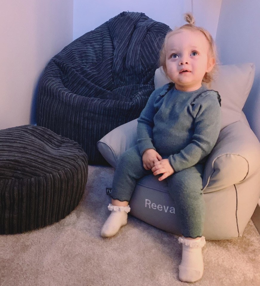 Ryan's 19-month-old, Reeva Atfield, also enjoys the cosy man cave