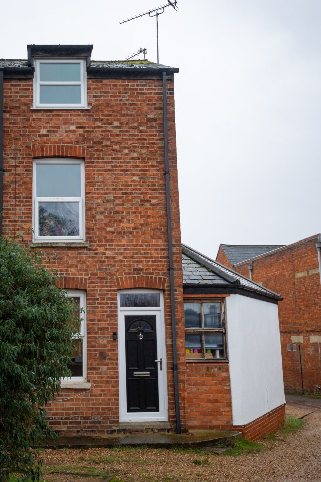  The two-bed house is across three stories