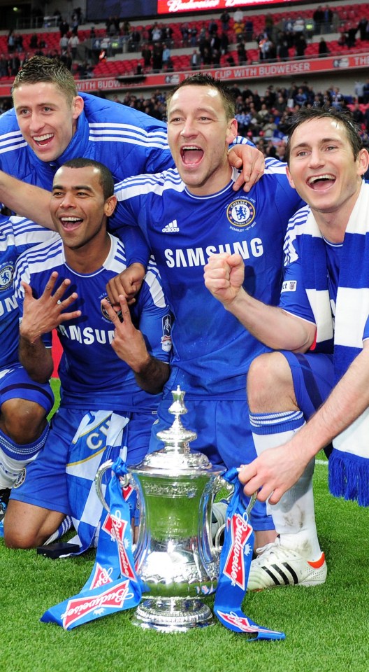 John Terry, Ashley Cole, Gary Cahill and Frank Lampard all feature in the team of Blues legends