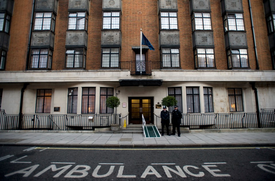  The hospital in London where the royal will be staying for a few days