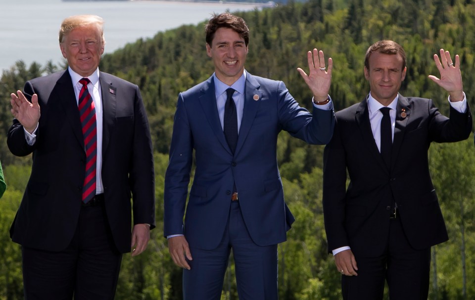  The trio were all smiles at last year's high-profile G7 summit in Canada