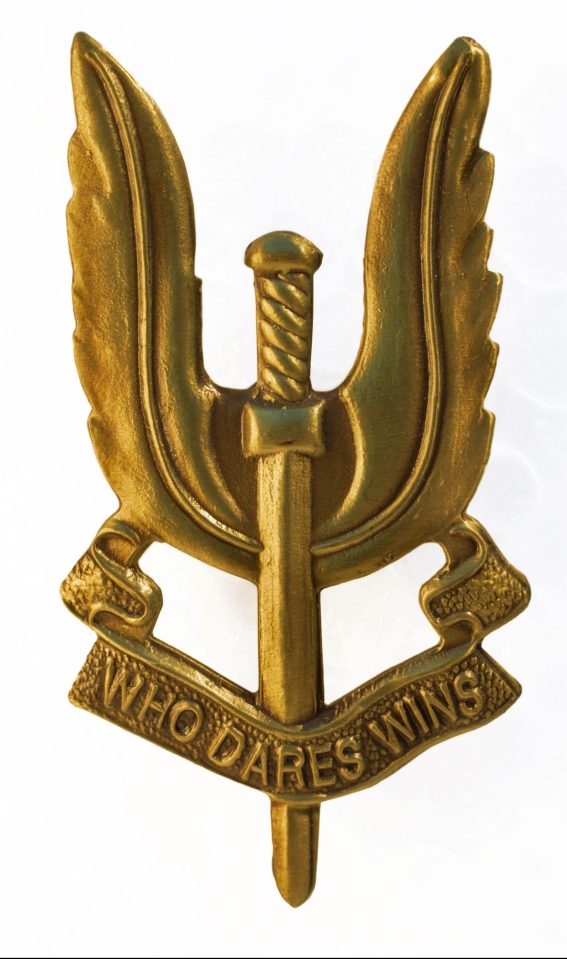  The famous SAS insignia with the memorable motto - Who Dares Wins