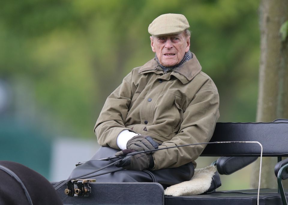  Prince Philip driving a carriage during the Royal Windsor Horse Show in May 2019