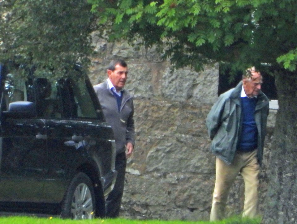  Prince Philip pictured on the Balmoral estate on August 23