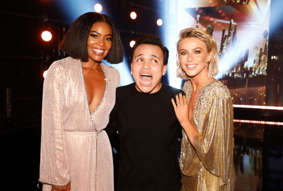  Gabrielle and Julianne with AGT 2019 winner Kodi Lee