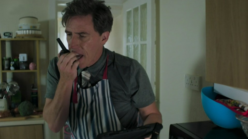  The Christmas special saw Rob Brydon's character, Uncle Bryn, become flustered while trying to cook Christmas dinner