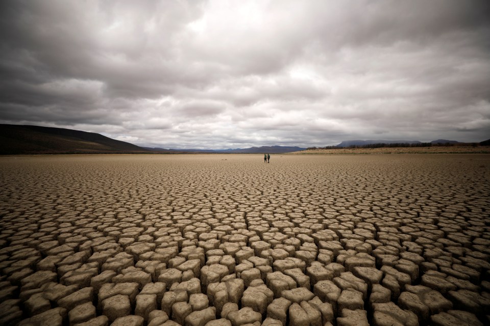  This lake at Graaff-Reinet, South Africa, has dried up through lack of rain which experts blame on climate change