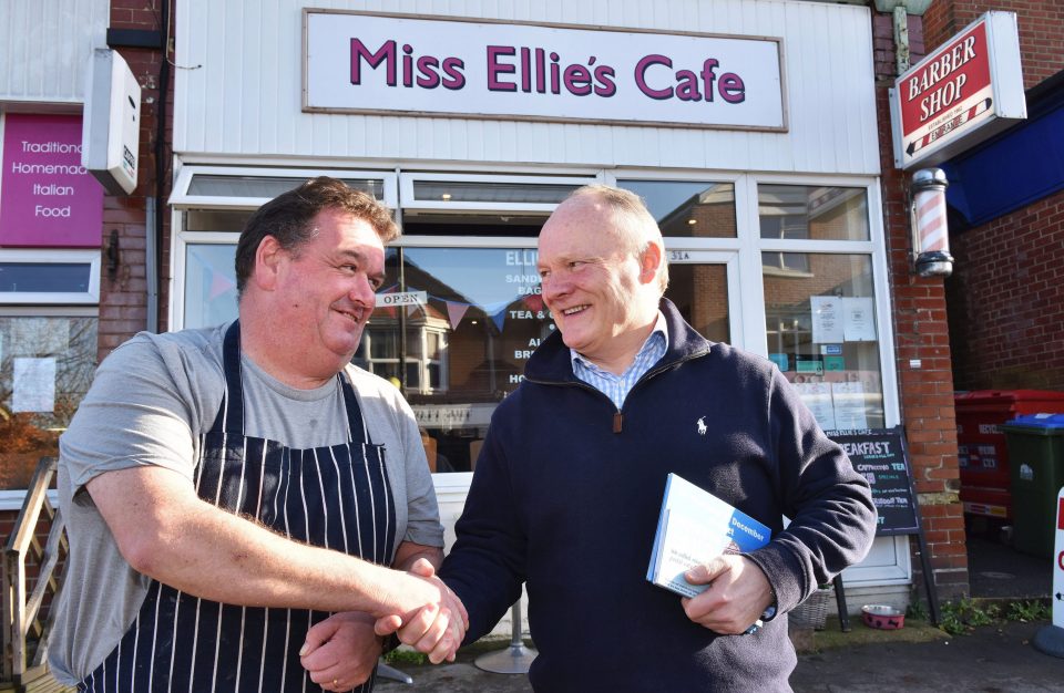  Royston Smith gets up at the crack of dawn to meet voters and post campaign leaflets