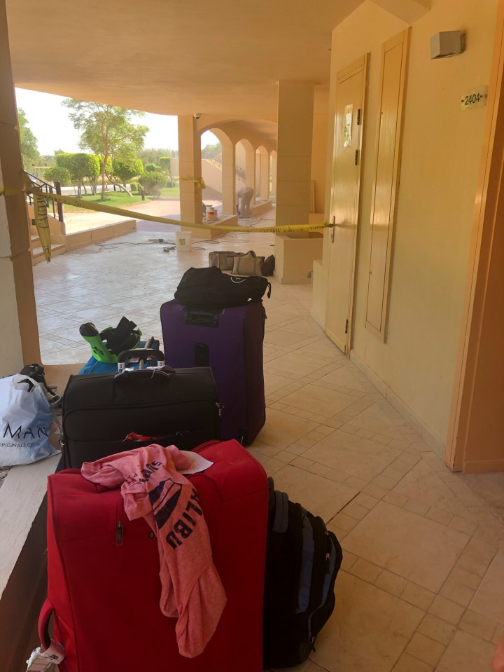  The Secular family was left waiting outside their room for hours until someone came to collect their luggage