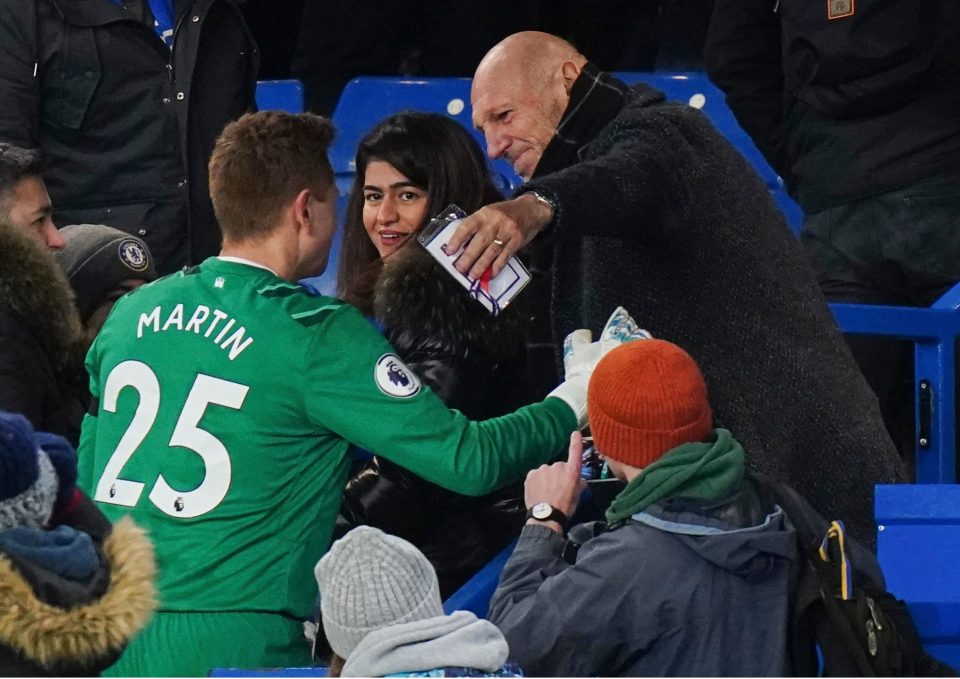  David Martin embracing his father Alvin after West Hams 1-0 win over Chelsea at Stamford Bridge