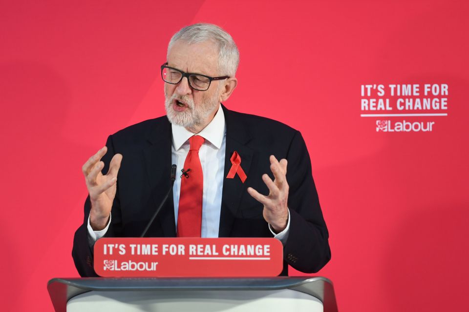 Labour leader Jeremy Corbyn making a speech in York on the General Election campaign trail