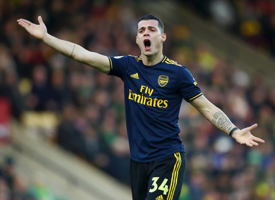  Granit Xhaka started the game against Norwich for Arsenal - but fans weren't happy with his lack of effort