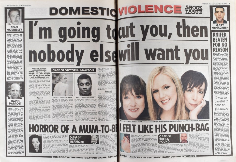 The Sun launched a campaign against domestic abuse in 2003, helping to reduce the stigma surrounding the subject