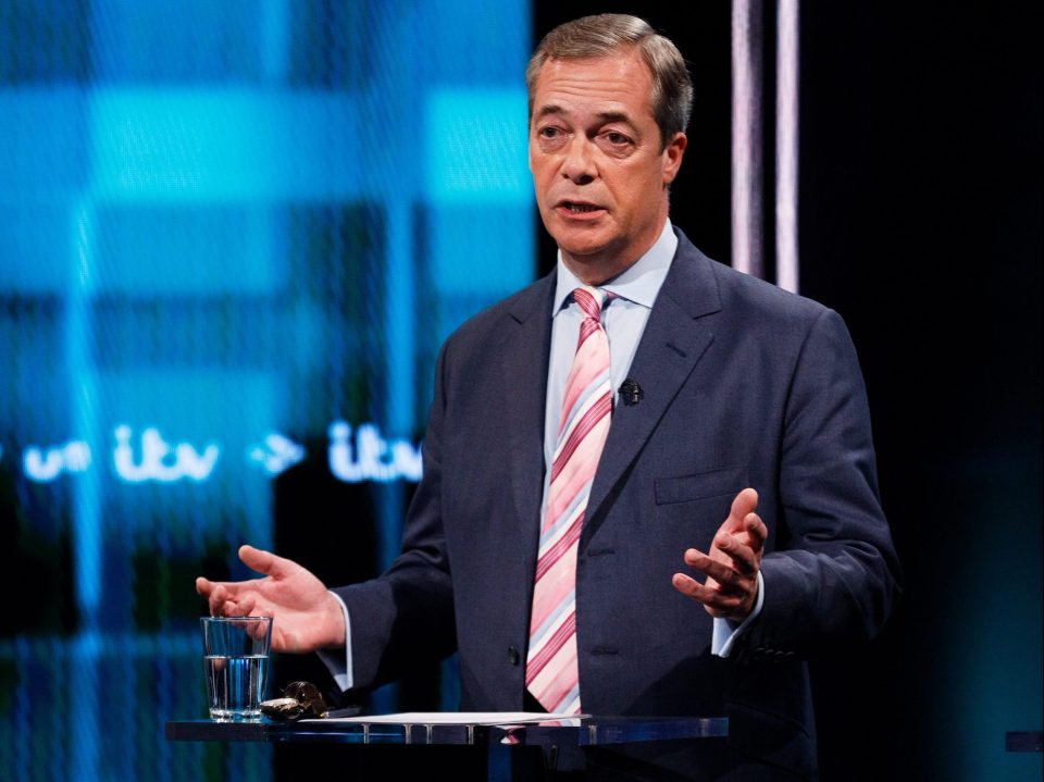  Nigel Farage is not predicted to pick up any seats