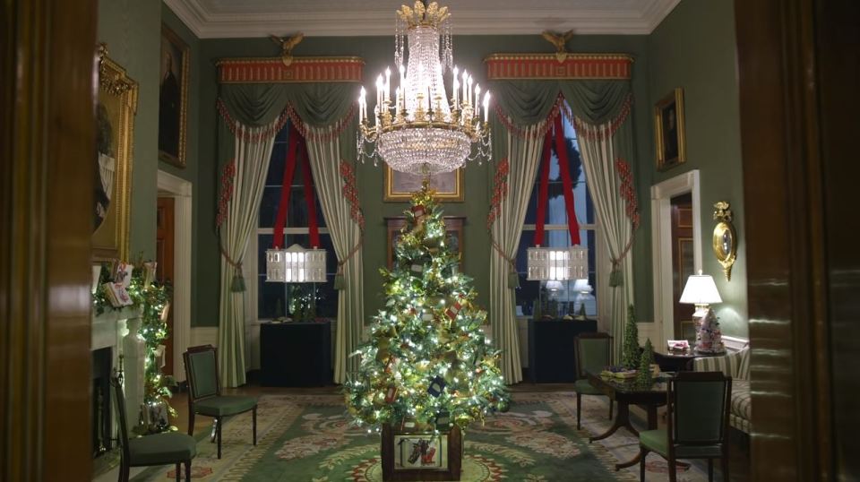  Melania showcased several Christmas trees in the video