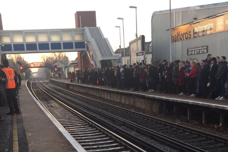  Platforms were packed this morning in London as the first day of the South Western Railway strike got underway