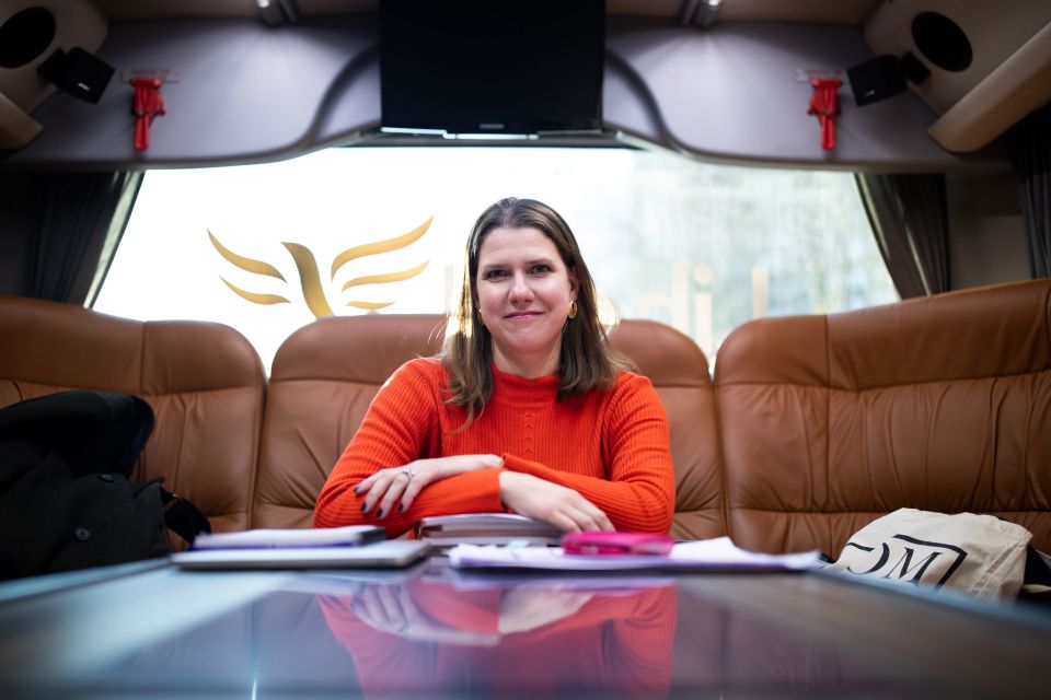  Jo Swinson aboard one of the battle buses