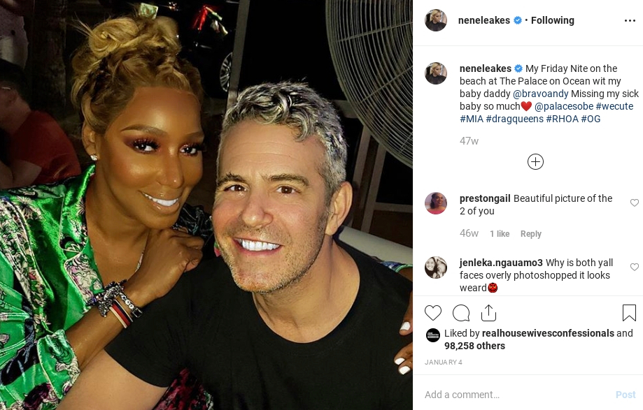  Nene's has previously visited the bar with Bravo exec Andy Cohen