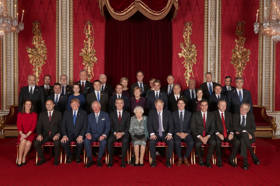  All the Nato leaders and Royal in a photograph last night