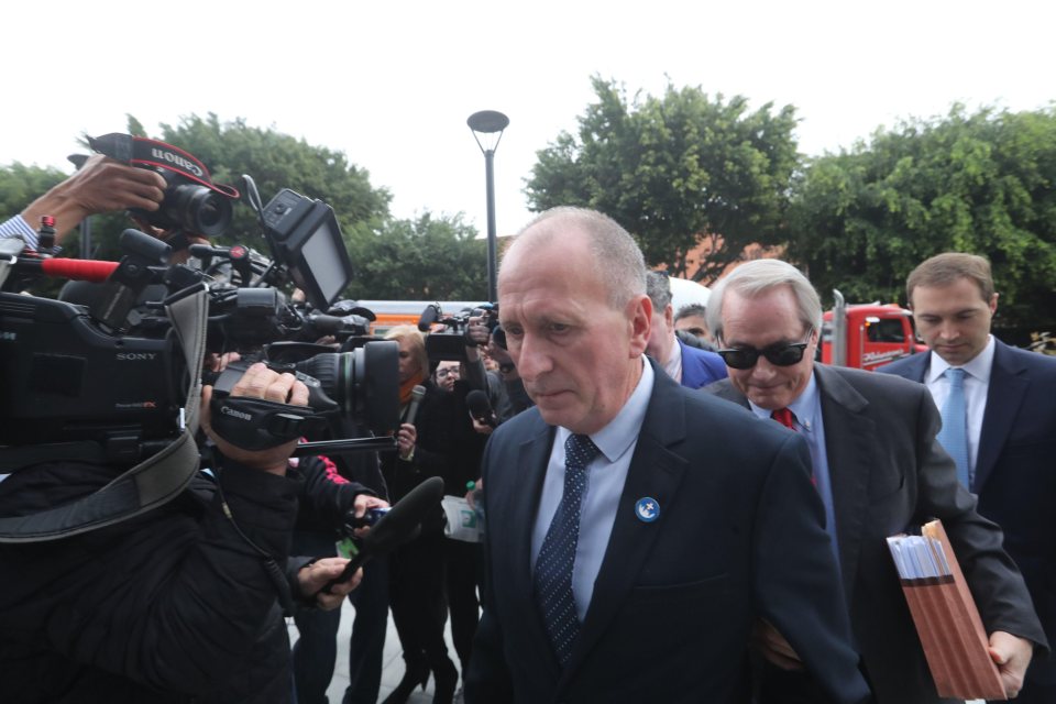  British diver Vernon Unsworth pictured outside the federal court building in LA