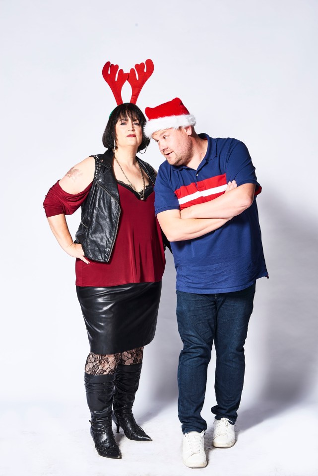  James Corden and Ruth Jones as Nessa and Smithy in the TV classic