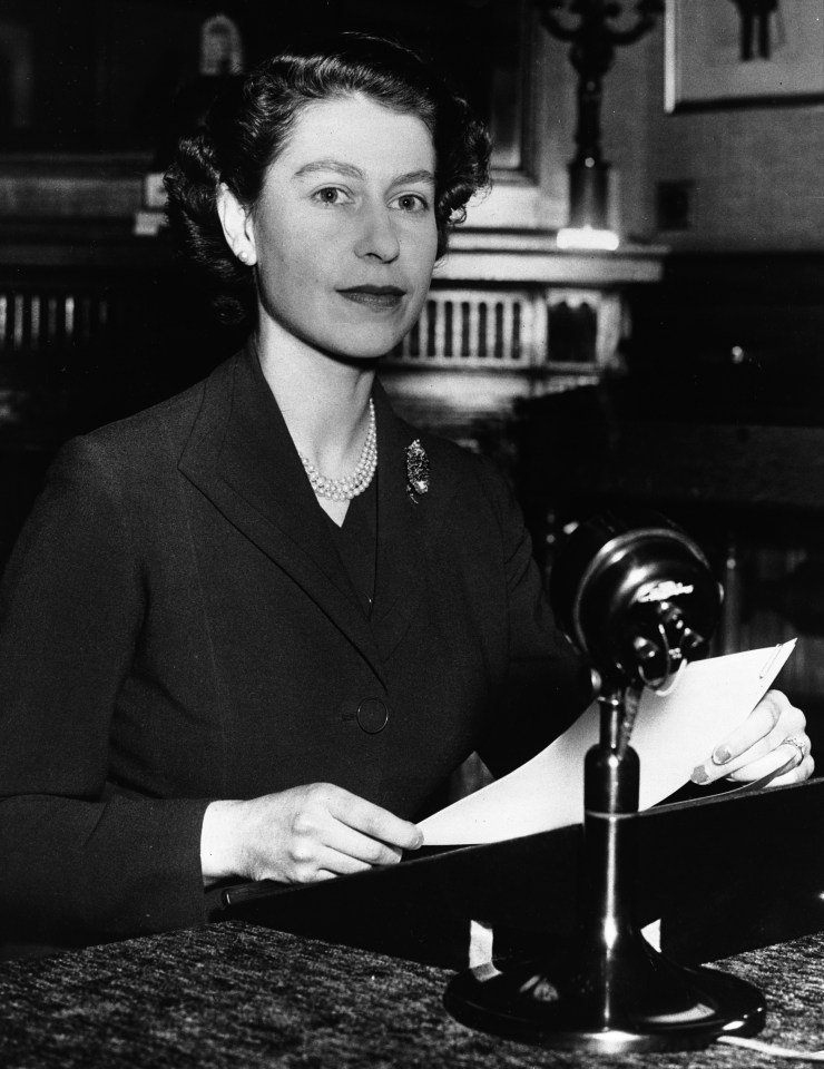  The Queen pre-records her annual speech ahead of leaving for Sandringham - as seen in 1952