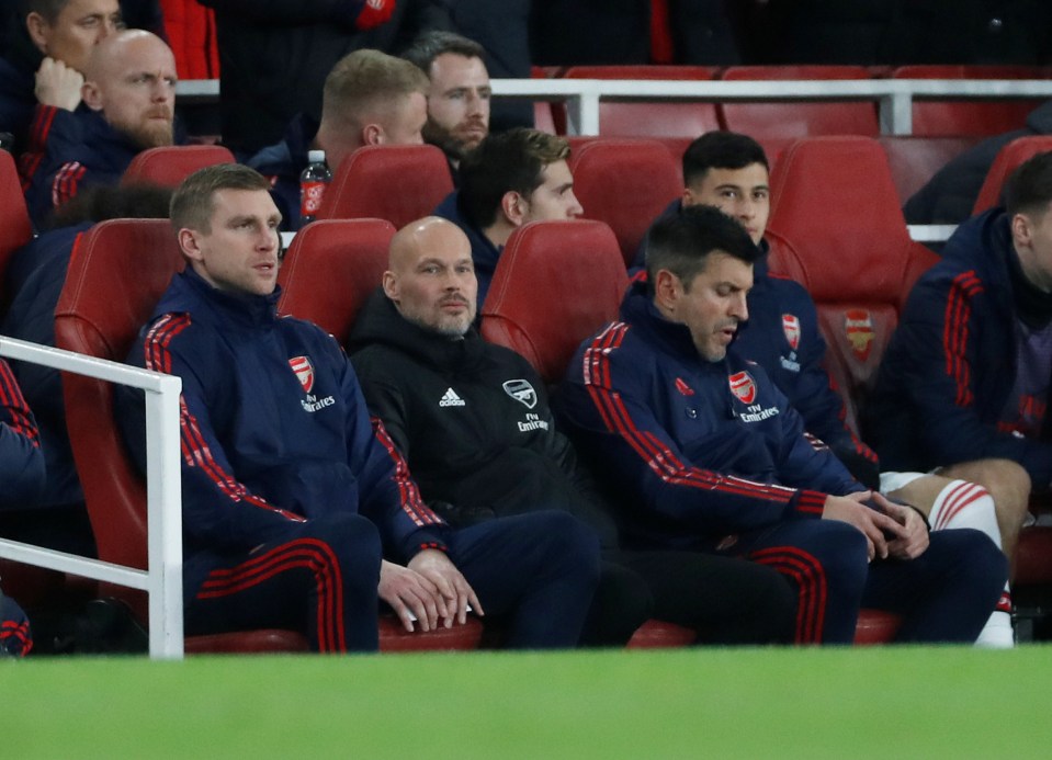  Freddie Ljungberg looked on during Arsenal vs Brighton