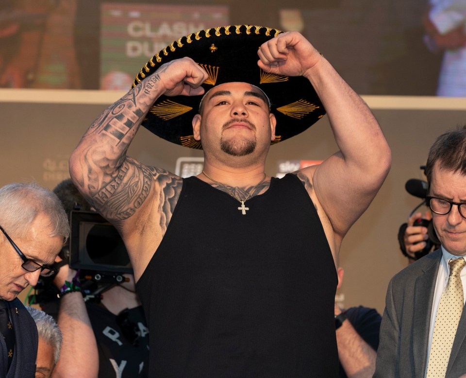 Andy Ruiz Jr drew gasps when he weighed 20st 3lb at Friday afternoon’s weight-in