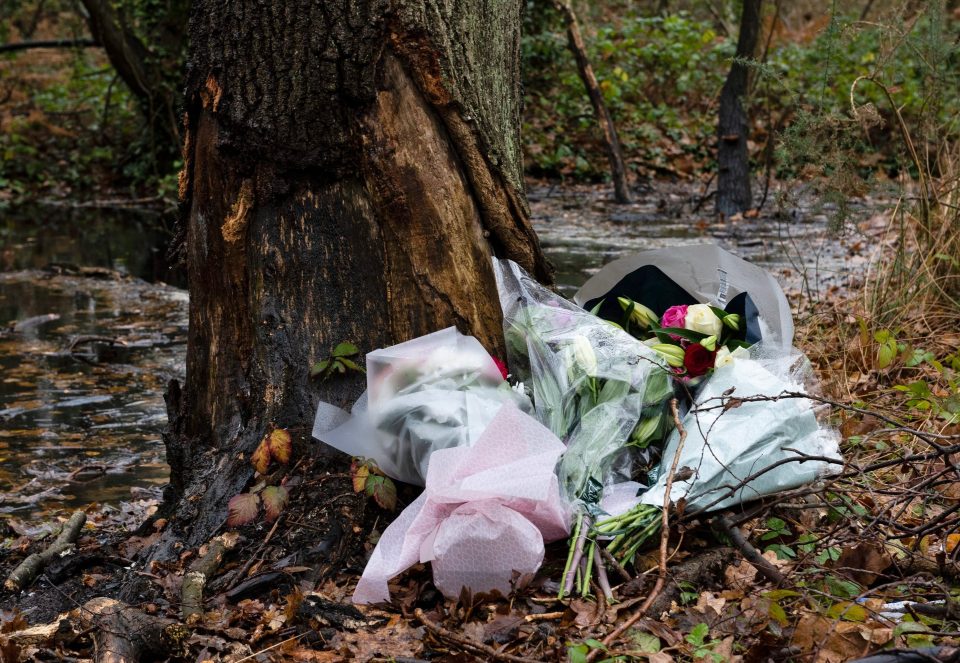  Tributes have been left at the site of crash by members of the public