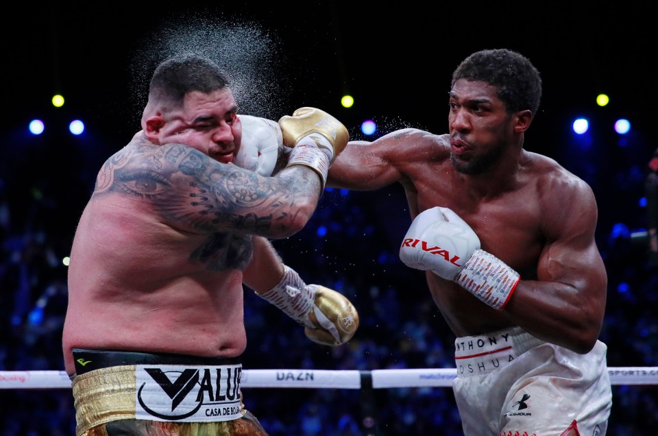 Ruiz took his fair share of right hands and was slowed down by the power of AJ