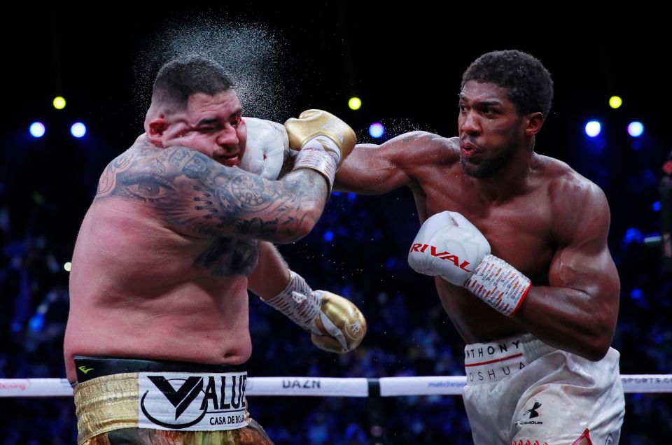  Ruiz took his fair share of right hands and was slowed down by the power of AJ