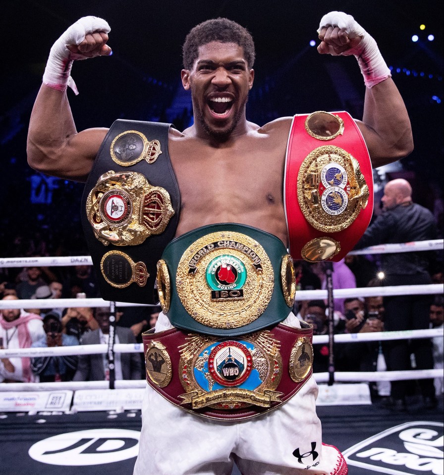 Joshua reclaimed the unified belts after beating Andy Ruiz Jr in their rematch