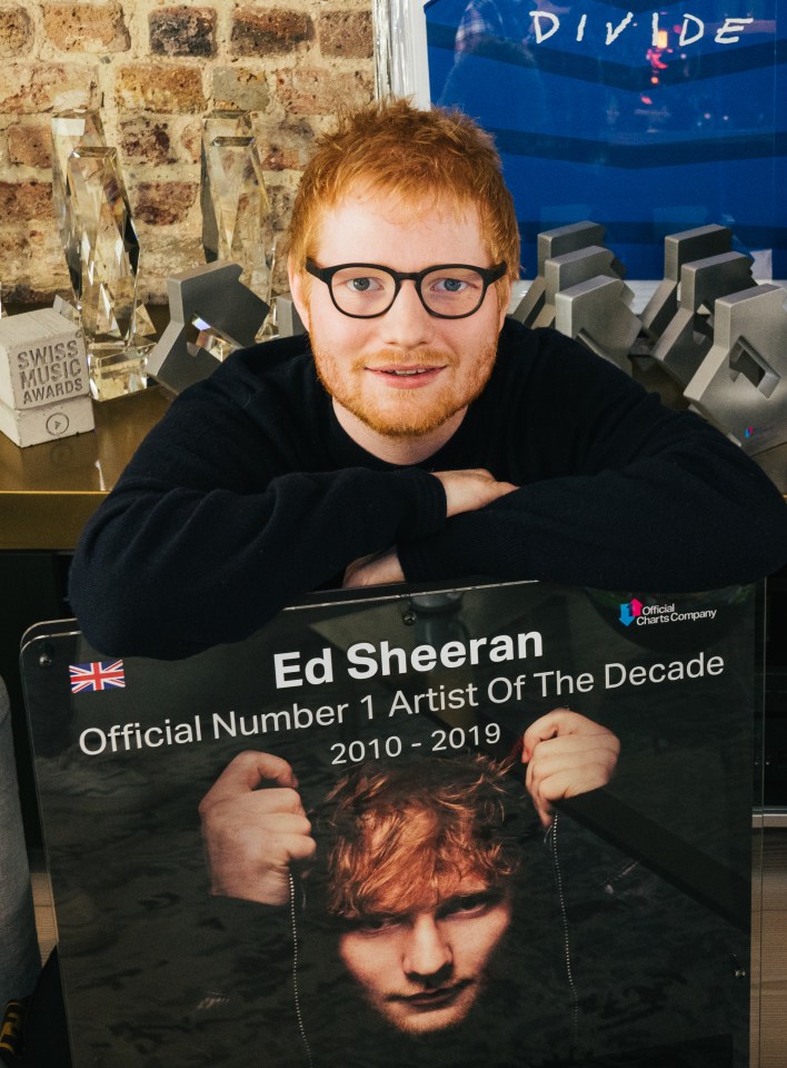  Ed Sheeran beat Adele to be named artist of decade having sold 53.8m singles