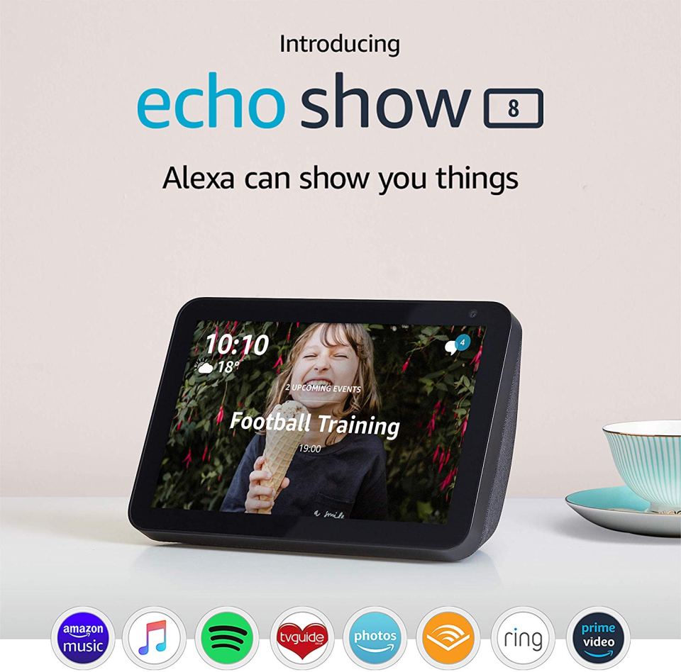  The Echo Show 8 is a bigger screen for those who have a little more to spend