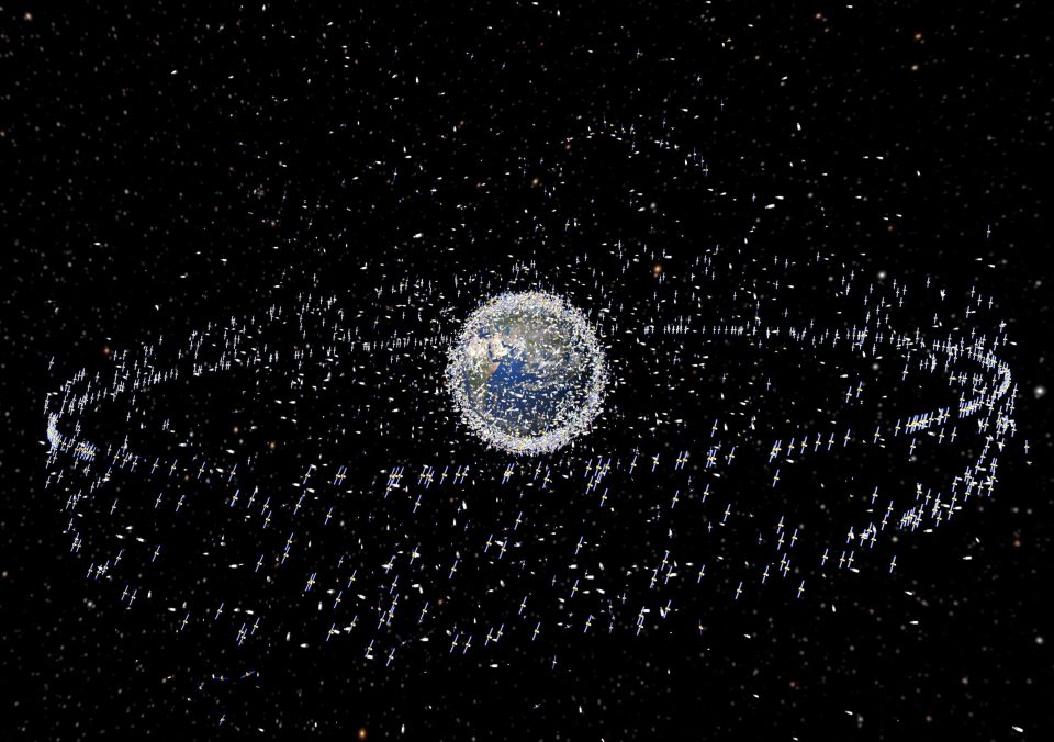  Space debris in orbit around the Earth