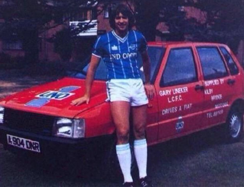  Gary was given the red sponsored motor when he played for Leicester City