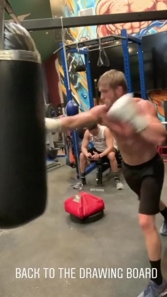  Logan Paul was back on the punch bag in the gym after his appeal against his loss to KSI was thrown out