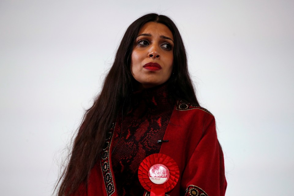  Labour candidate Faiza Shaheen for Chingford and Woodford Green reacts after losing