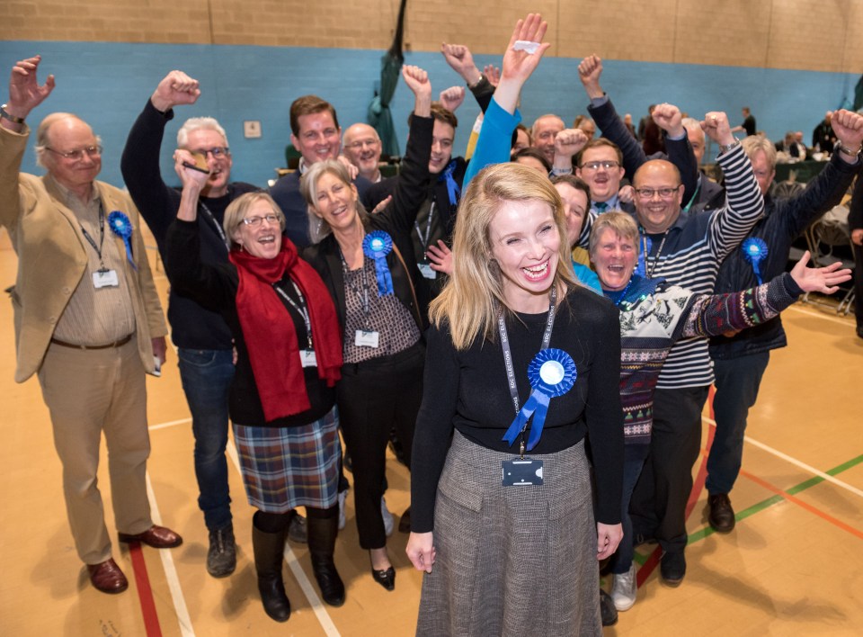  Stroud celebrates a Tory win tonight as the party is on course for a majority