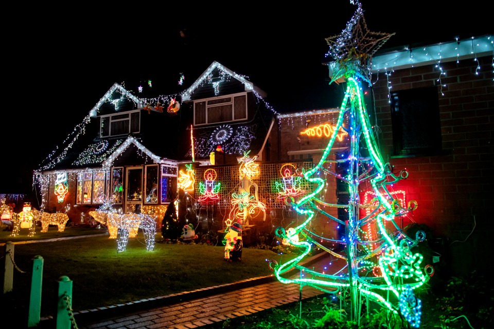  Houses in Haughton are festooned with lights