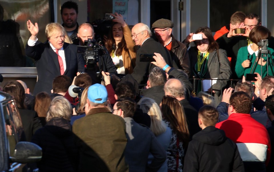  Boris Johnson on a visit to the newly blue constituency of Sedgefield