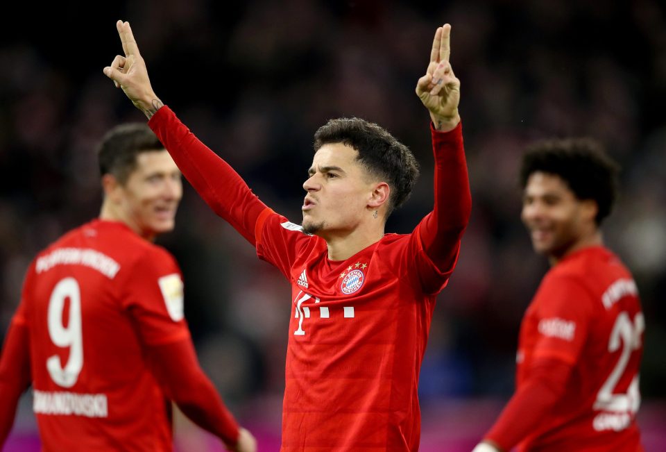  Coutinho scored a stunning hat-trick against Werder Bremen