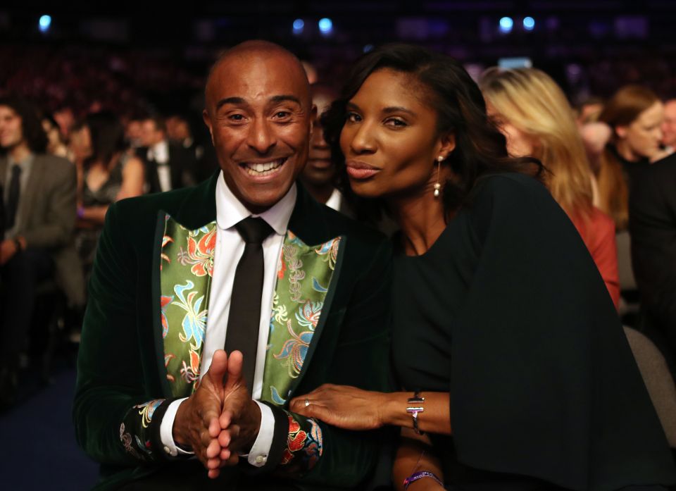  Colin Jackson and Denise Lewis pictured at the awards ceremony