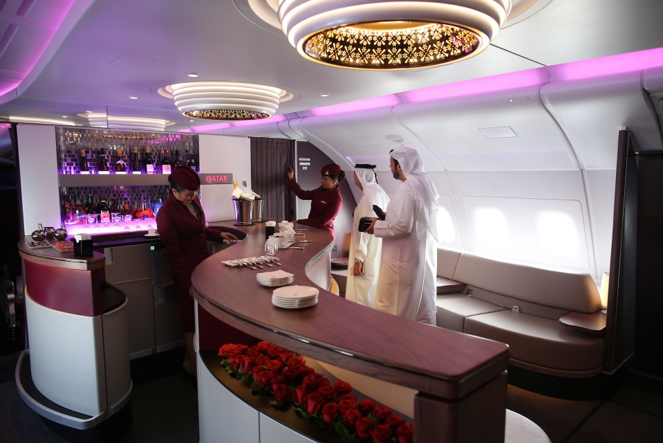 Qatar has one of the best plane bars in the world