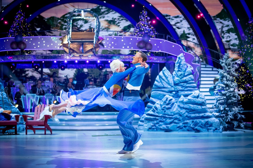  Debbie does some impressive lifts during her routine with Kevin