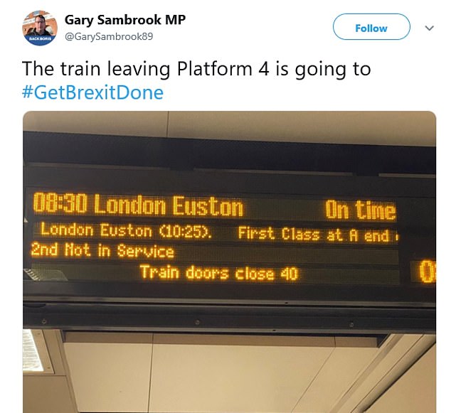 One MP jokes the train leaving is going to get Brexit done