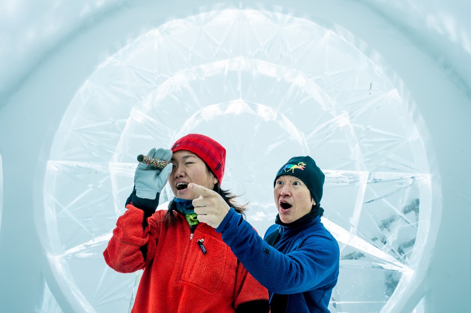 Japanese ice sculptors Natsuki Saito and Shingo Saito were the brains behind the concept