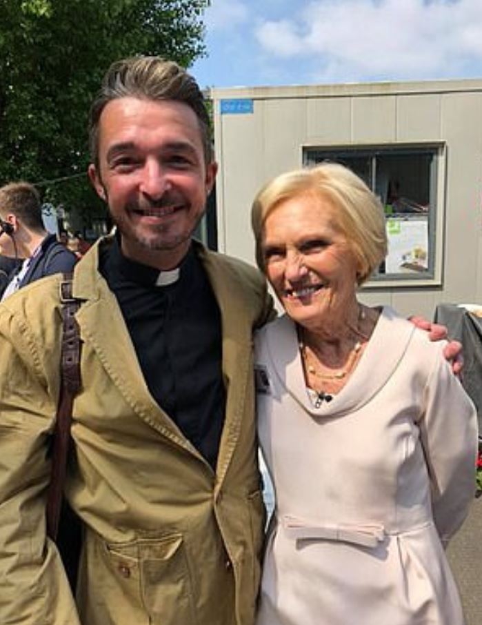  The reverend was a keen baker, pictured here with Mary Berry